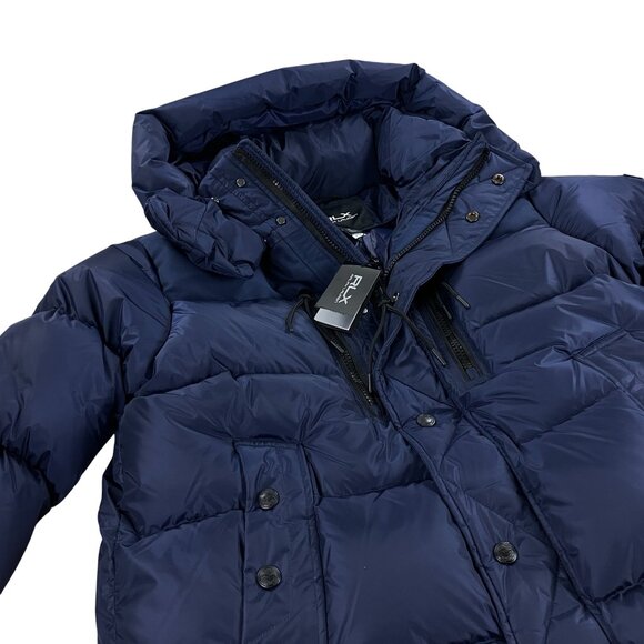 Ralph Lauren RLX Garston Hooded Down Puffer Ski Jacket Mens Size M Navy NWT - Picture 2 of 13